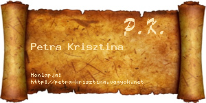Petra Krisztina névjegykártya